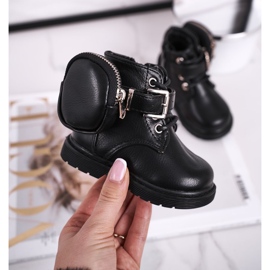 Bottes de jeune fille avec un sac à main noir le noir 1
