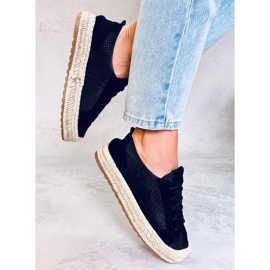 BM Noir BB06P Baskets espadrilles noires le noir 4