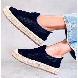 BM Noir BB06P Baskets espadrilles noires le noir 7