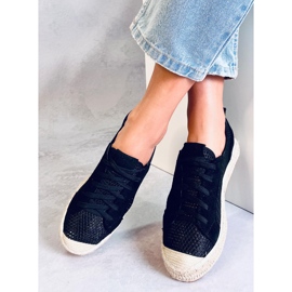 BM Noir BB06P Baskets espadrilles noires le noir 6