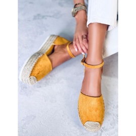 Espadrilles sandales miel 2138 Jaune 3