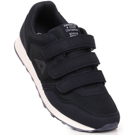 Chaussures de sport homme American Club 146/23 bleu marine avec velcro 1