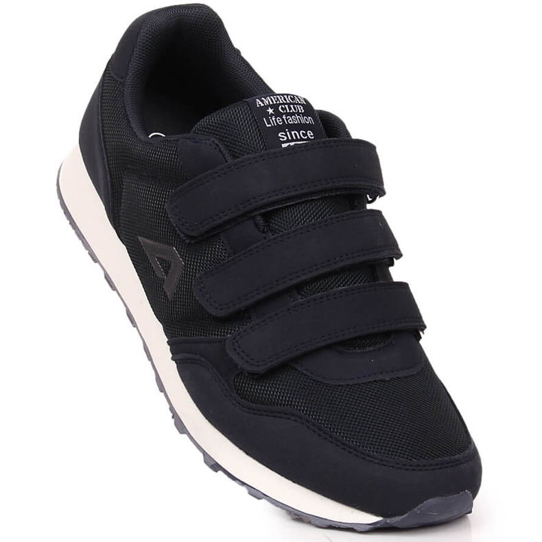 Chaussures de sport homme American Club 146/23 bleu marine avec velcro 1