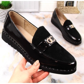 Chaussures femme en cuir avec zircons Filippo DP1515/23 le noir 2