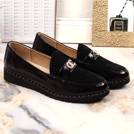 Chaussures femme en cuir avec zircons Filippo DP1515/23 le noir 3