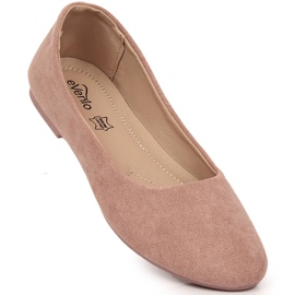 Ballerines en daim pour femme rose sale eVento 1031 1