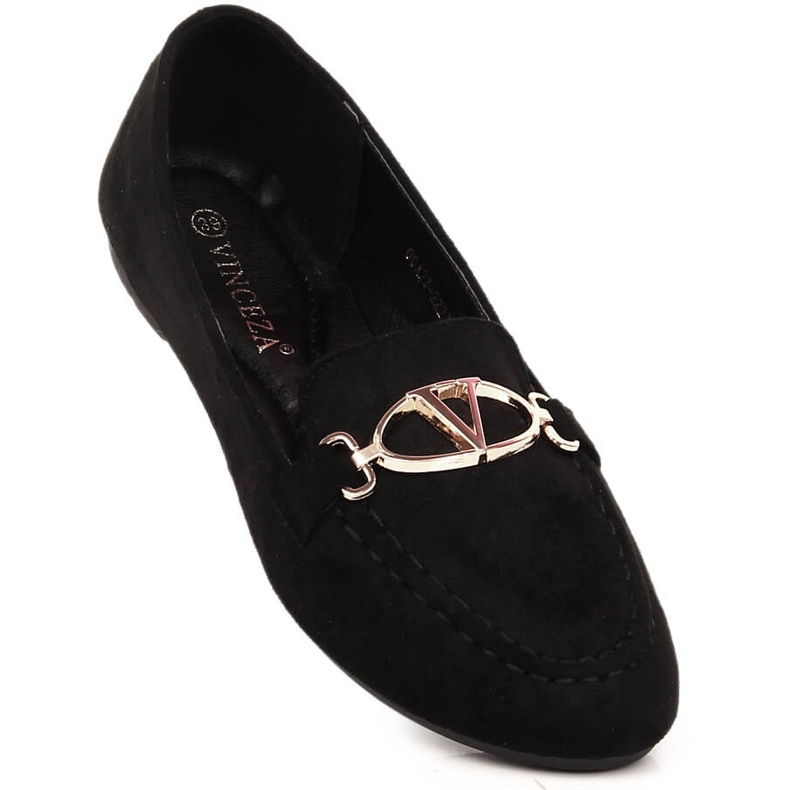 Mocassins en daim noir pour femme Vinceza 2227 1