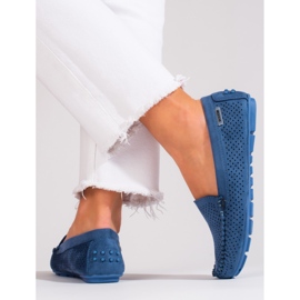 Goodin Mocassins en cuir Shelovet bleu clair 2