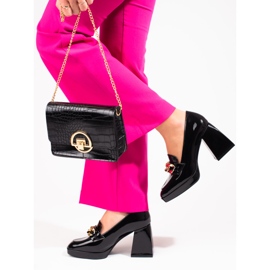 Escarpins sur un poteau d'écurie Vinceza noir le noir 2 Escarpins sur un poteau d'écurie Vinceza noir le noir 2