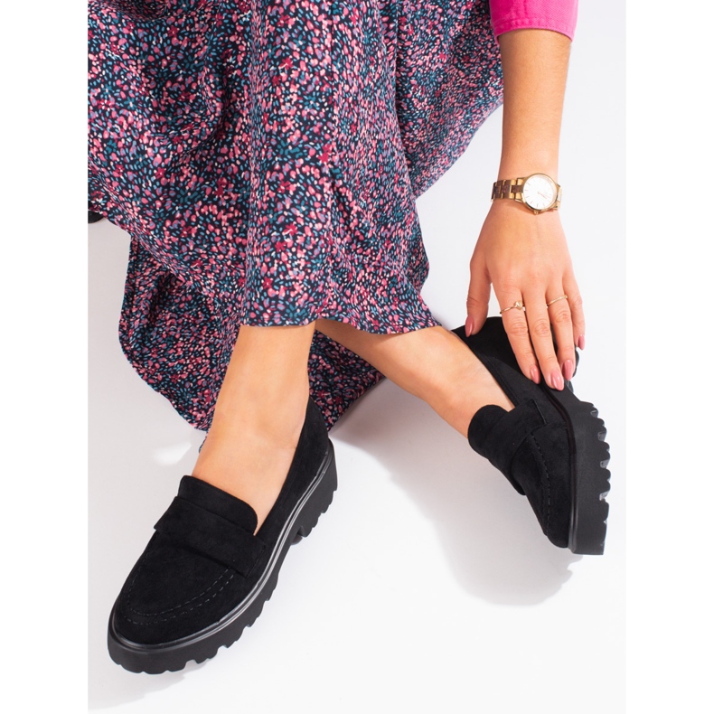 Chaussures femme Vinceza en daim noir le noir 1