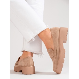 Chaussures femme Vinceza en daim beiges 3