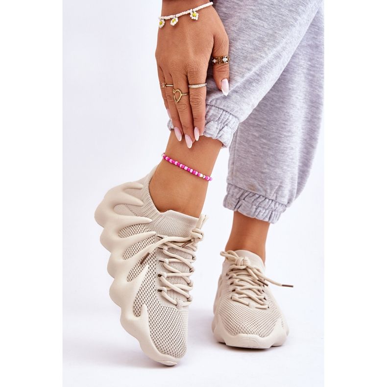 PG1 Baskets à enfiler pour femmes Beige Myles 1