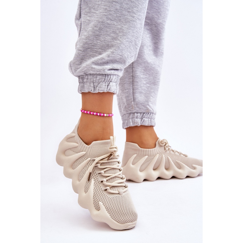 PG1 Baskets à enfiler pour femmes Beige Myles 2