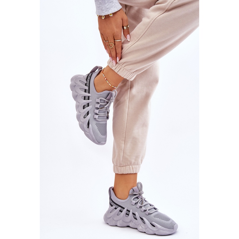 PG1 Baskets Chaussettes Mode Femme Gris Daxo 2