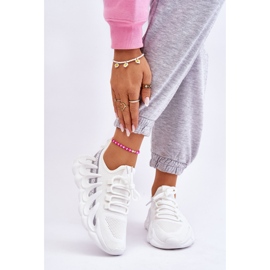 PG1 Baskets Chaussettes Tendance Femme Blanc Daxo 1