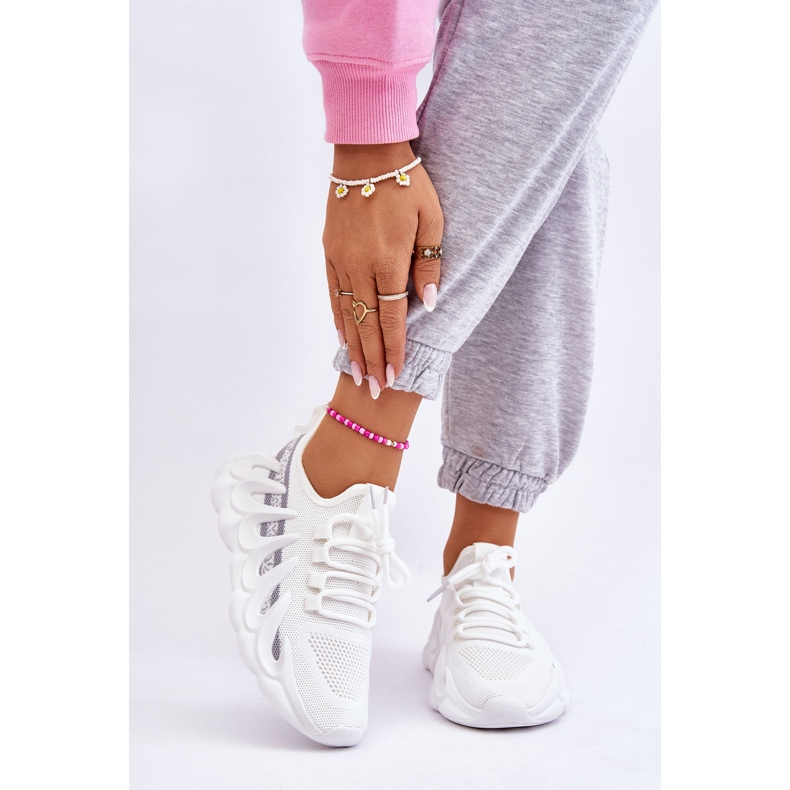 PG1 Baskets Chaussettes Tendance Femme Blanc Daxo 1