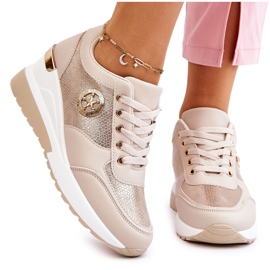 PG1 Baskets compensées à la mode Beige Jaliyah 9