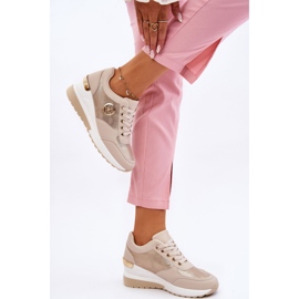 PG1 Baskets compensées à la mode Beige Jaliyah 3
