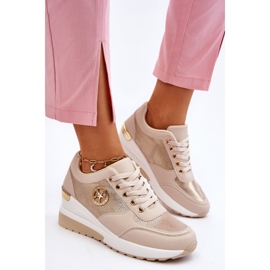 PG1 Baskets compensées à la mode Beige Jaliyah 4