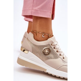 PG1 Baskets compensées à la mode Beige Jaliyah 5