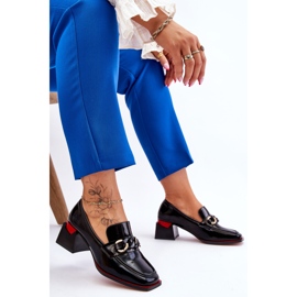 S.Barski Escarpins Confortables à Talons Bas Noir Valenti le noir 7