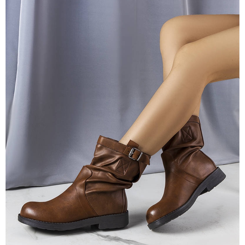 BM Bottines plates à enfiler Charlene marron brun 1