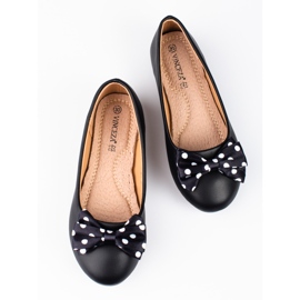 Ballerines pour filles Vinceza avec un noeud noir le noir 3