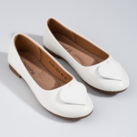 Vinceza Ballerines filles avec un coeur blanc 1