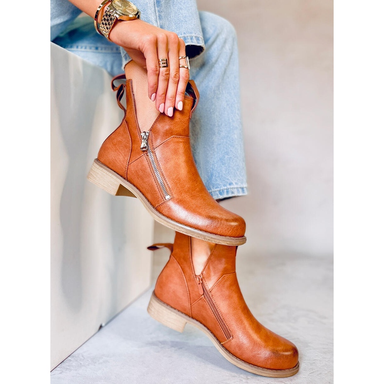 BM Bottes à coupe printanière de Franco Camel brun 2