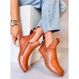 BM Bottes à coupe printanière de Franco Camel brun 5
