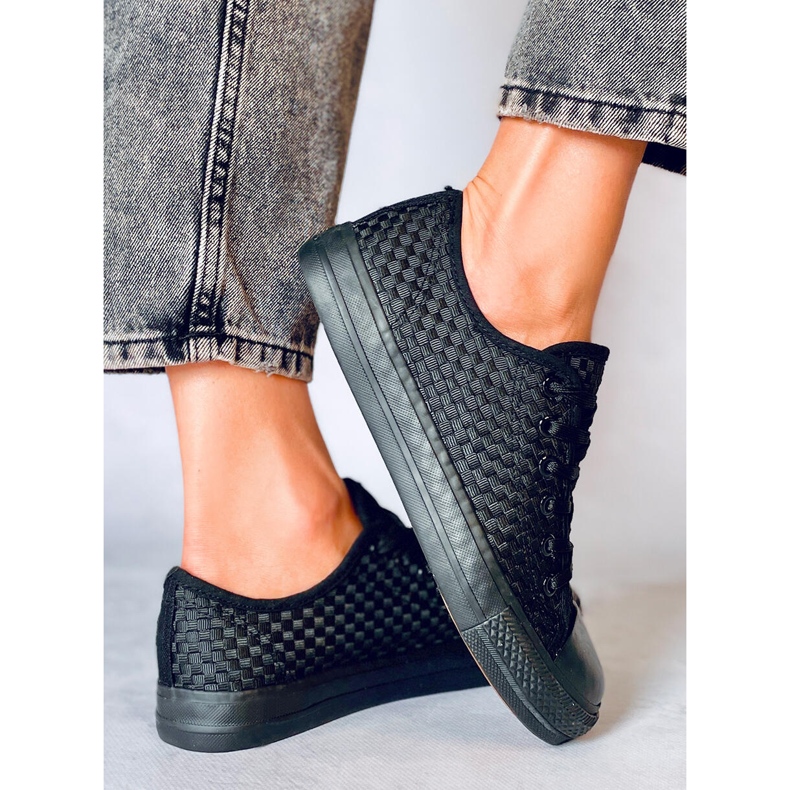 Baskets Sears noires de couleur unie 2