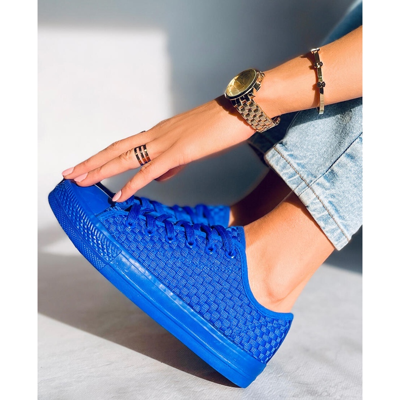 Baskets Sears Blue de couleur unie bleu 2