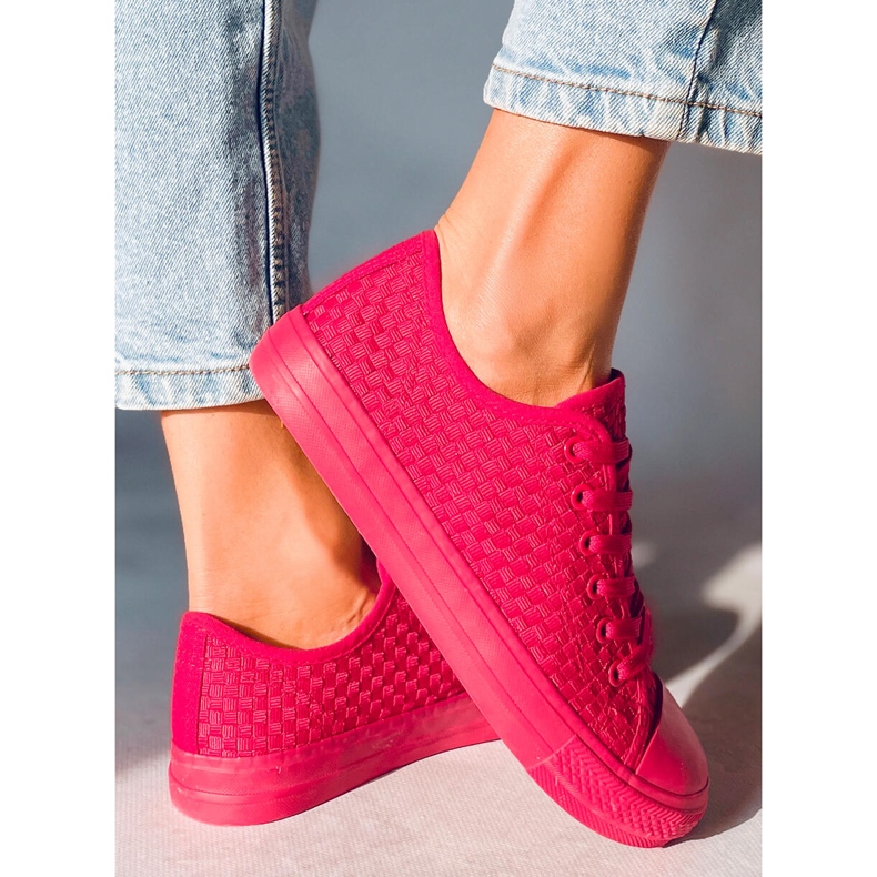 Baskets Sears Red de couleur unie rouge 2