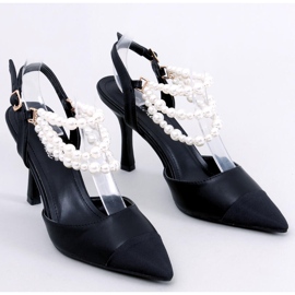 BM Escarpins à talon ouvert avec perles Harmony Black le noir 2