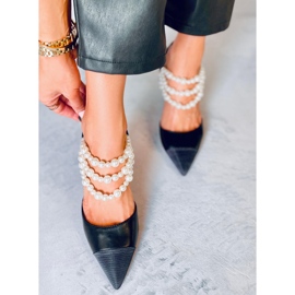 BM Escarpins à talon ouvert avec perles Harmony Black le noir 4