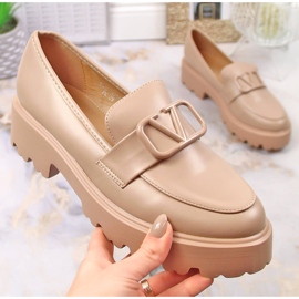 Vinceza 16380 talons hauts et chaussures à plateforme beiges pour femmes 1