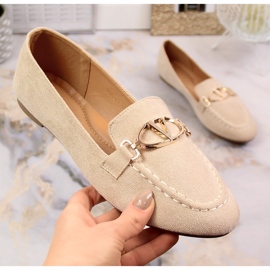 Mocassins femme en daim beige Vinceza 2227 2