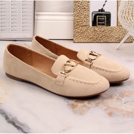 Mocassins femme en daim beige Vinceza 2227 3