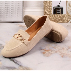 Mocassins femme en daim beige Vinceza 2227 5