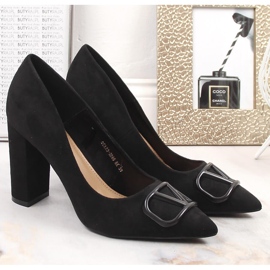 Escarpins à talons en daim noir Vinceza 2246 le noir 2