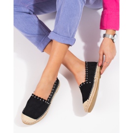 Espadrilles noires Vinceza, femmes 2