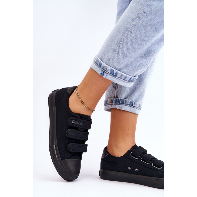 Baskets Textiles Classiques Avec Velcro Big Star LL274A204 Noir le noir 2