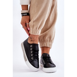 Baskets basses à jets pour femmes noires et blanches Demira 1 Baskets basses à jets pour femmes noires et blanches Demira 1