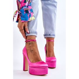 BM Escarpins Talons Hauts Mode Fuchsia Hayden rose 1