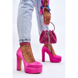 BM Escarpins Talons Hauts Mode Fuchsia Hayden rose 2