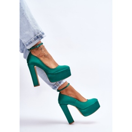 BM Escarpins à la mode sur un talon haut vert Hayden 5