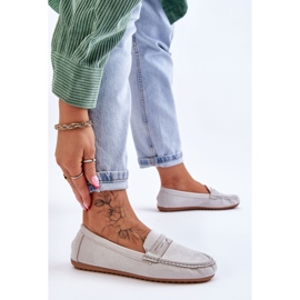 FC3 Mocassins Classiques en Daim pour Femme Gris Ivana 3