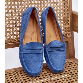 FC3 Mocassins classiques en daim pour femmes Bleu Ivana 6