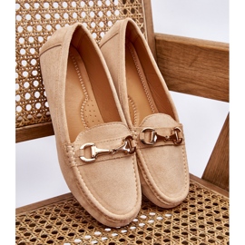 FC3 Mocassins en daim classiques avec ornements Arla beiges 5