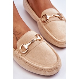 FC3 Mocassins en daim classiques avec ornements Arla beiges 4